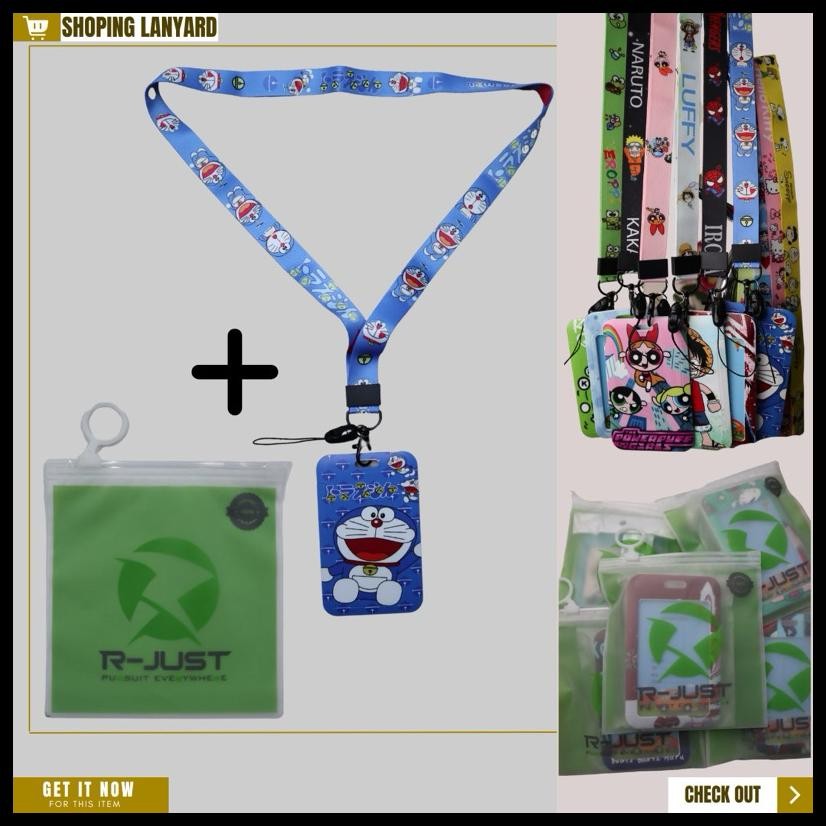 

[PLUS PACKING R-JUST] TALI LANYARD ID CARD MOTIF CARTOON LABUBU ANIME DORAEMON HELLO KITTY SPIDERMAN
