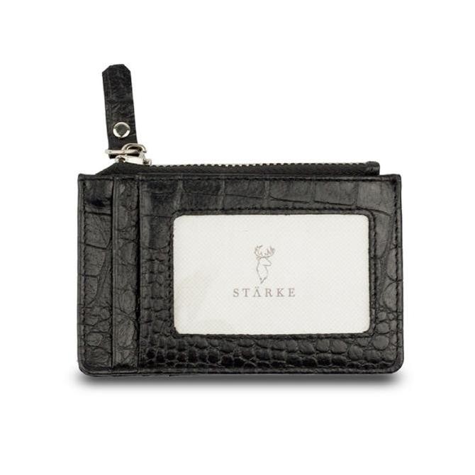 

Dompet Kartu Resleting Kulit Asli STARKE Nimble Pudu III Mini Card Holder Wallet Zipper Large Black Kualitas Original