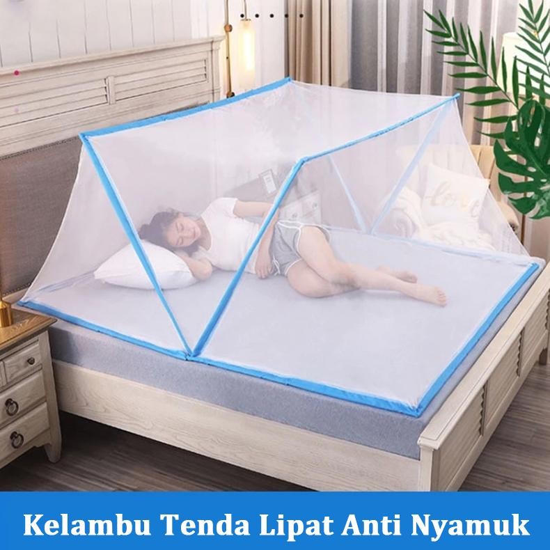 Kelambu Tidur/Kelambu Tenda Lipat/Anti Nyamuk Kelambu Lipat Tidur Portable Kelambu Kotak