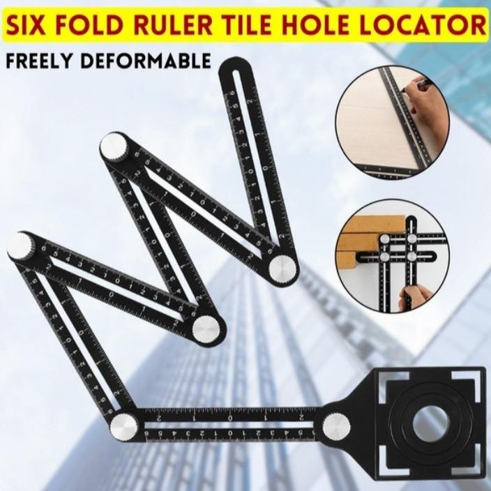 

Cuci Gudang Kt78 Penggaris Template Pelubang Keramik Granit Marmer Six Fold Ruler Kt78 Premium