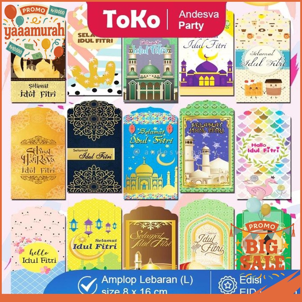 

AMPLOP LEBARAN IDUL FITRI L / ANGPAO HARI RAYA IDUL FITRI / AMPAU RAMADAN KAREEM/ AMPLOP MASJID JUMBO