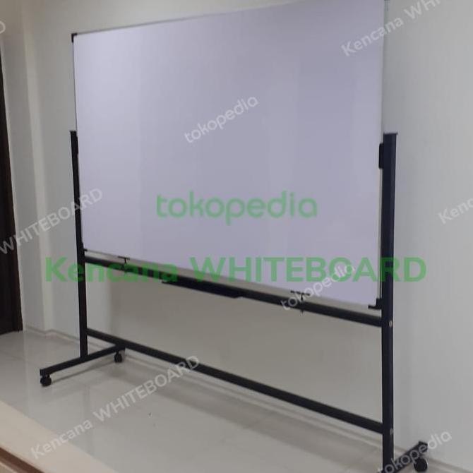 

whiteboard standing 120 200 Cm, Double Face Kualitas Original