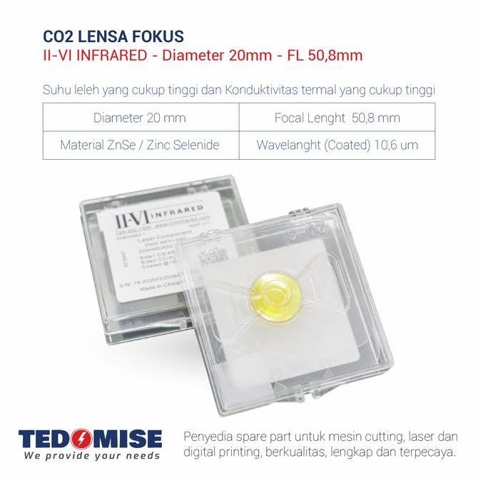 

Lensa Fokus Laser Cutting CO2 D20 II-VI ZNSE INFRARED dan COHEREN Kualitas Original