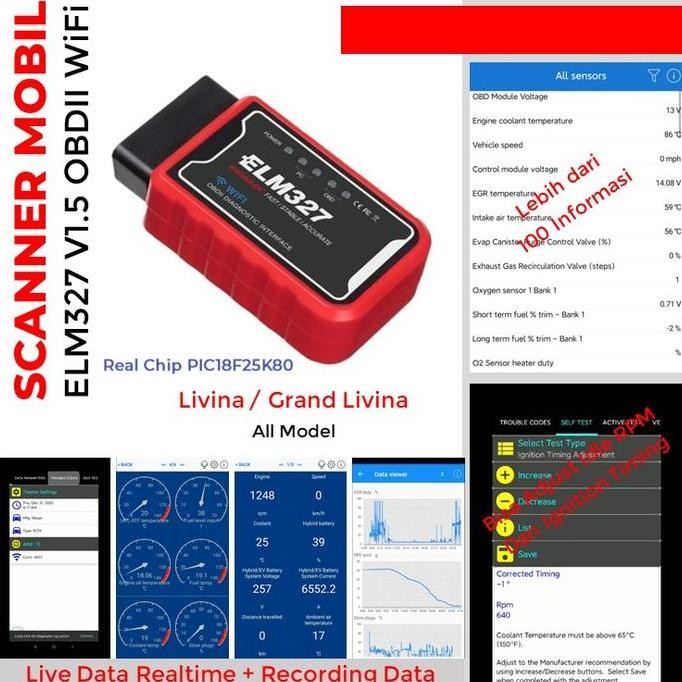 . Scanner Mobil ELM327 V1.5 Chip ORI OBD2 Grand Livina Connect + Setting