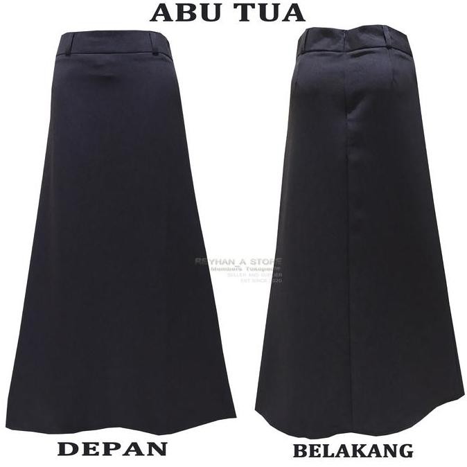 Rok Kerja Panjang Hitam A Bahan Formal Kantor / Rok panjang Bentuk A Diskon