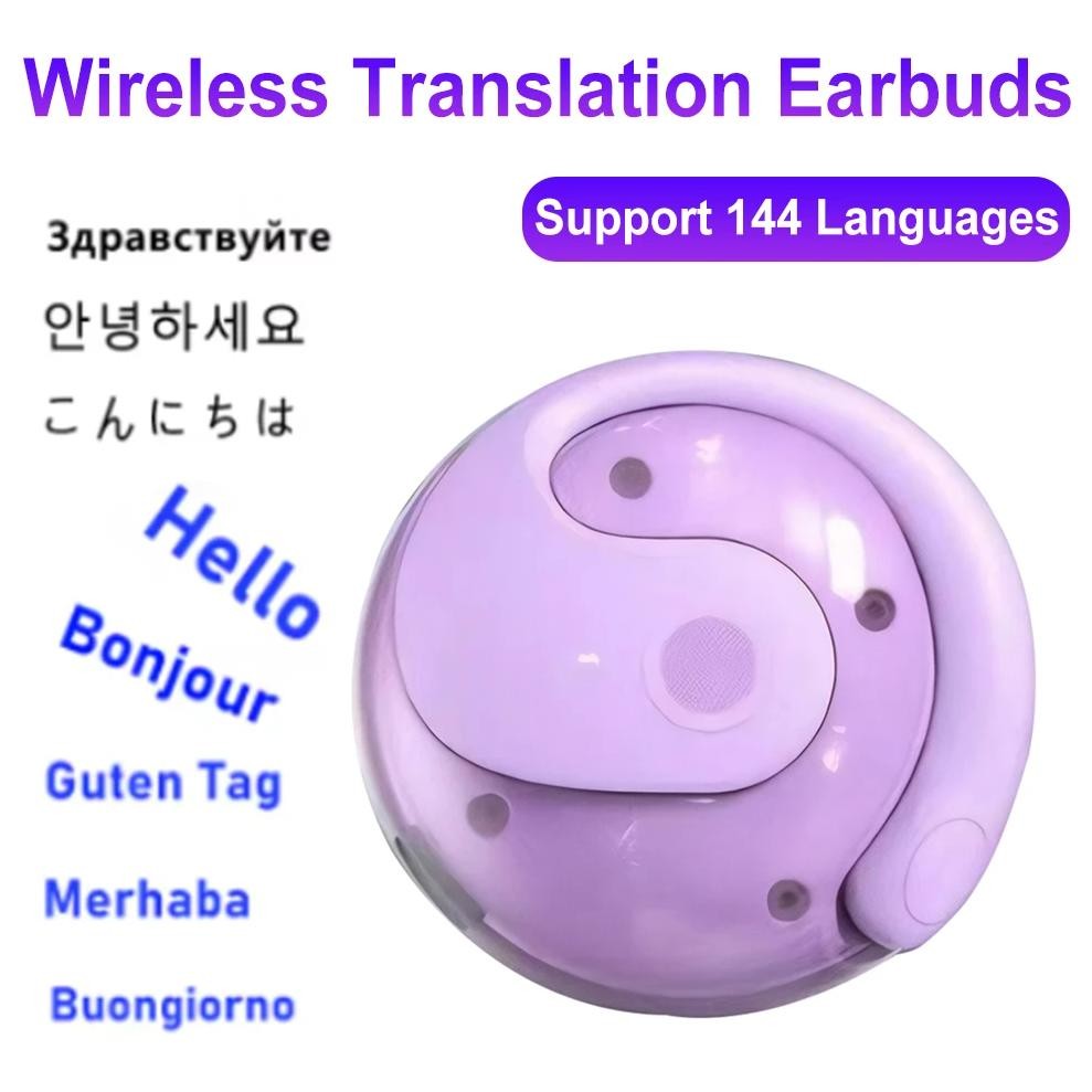 

Wireless BT AI Translation Earbuds 99% Accuracy 144 Languages Real-time Language Translation Earphones Translator Earbuds