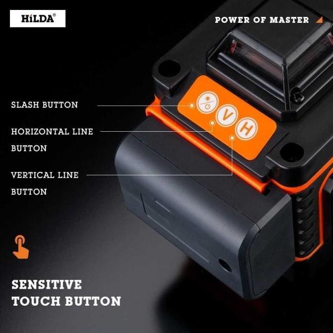 

Taffware HILDA Mesin Self Leveling Laser Level 4D 3D 16 Line with Remote Waterpas Laser Pengukur Kemiringan Lantai Dinding Keramik - LD-515 Kualitas Original