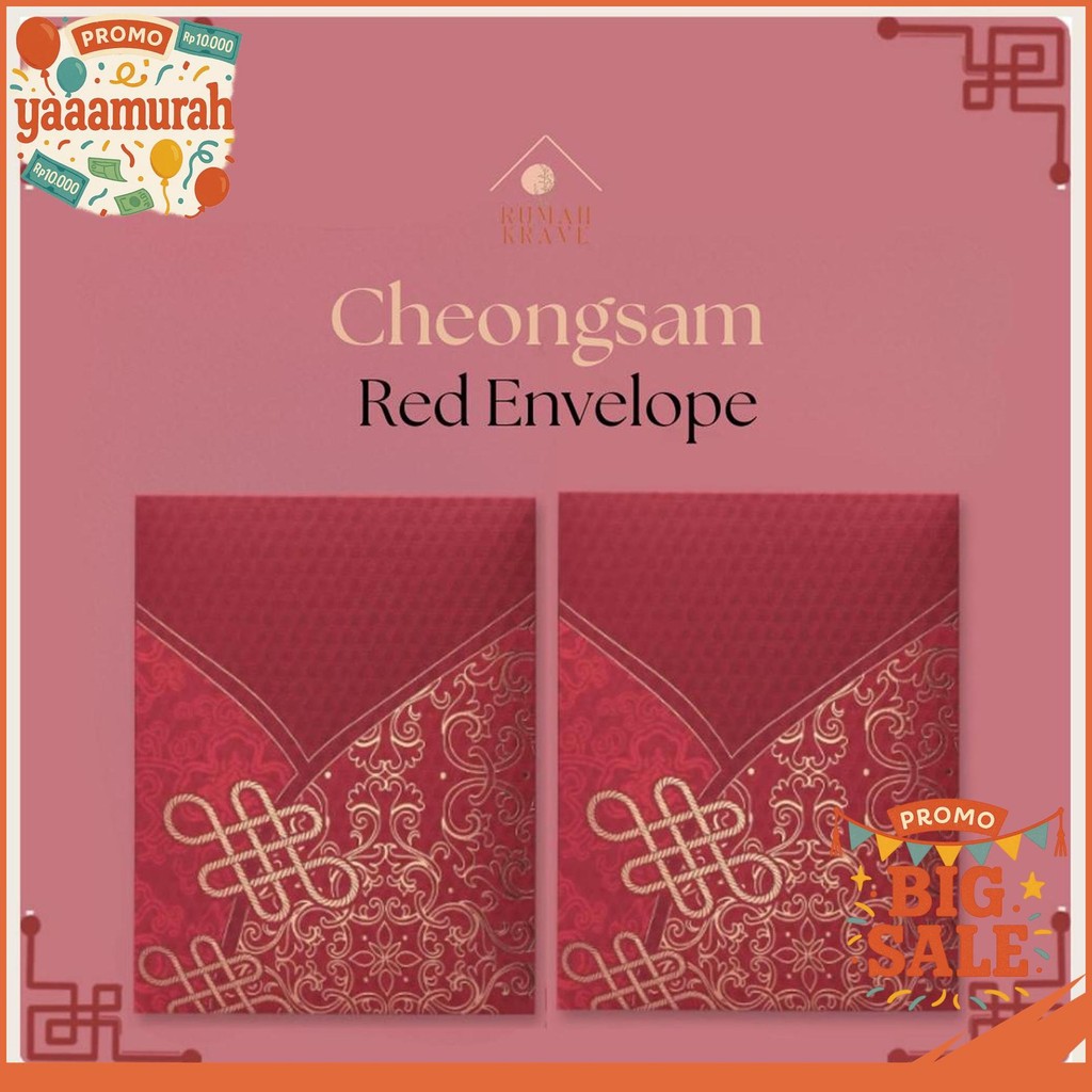 

RUMAH KRAVE - CHEONGSAM RED ENVELOPE ANGPAO AMPLOP UANG CHINESE