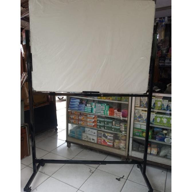 

Papan Tulis 90x120 Whiteboard & Blackboard 2 sisi Kualitas Original