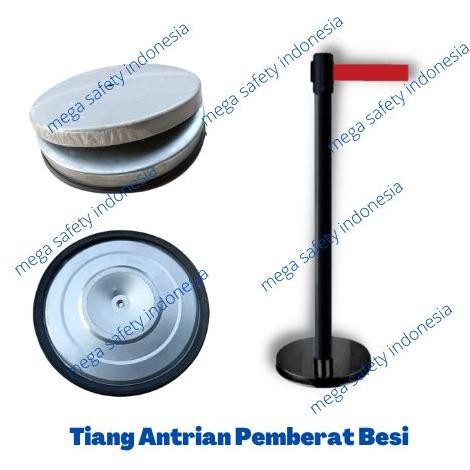 

Tiang Antrian Stainless Queue Line Standing Barrier + Pita 2M Kualitas Original