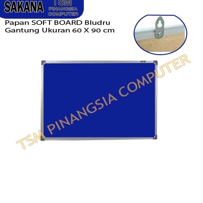 

Sakana 60 x 90 cm Papan Tulis Soft Bard - Softboard Bludru Gantung Kualitas Original