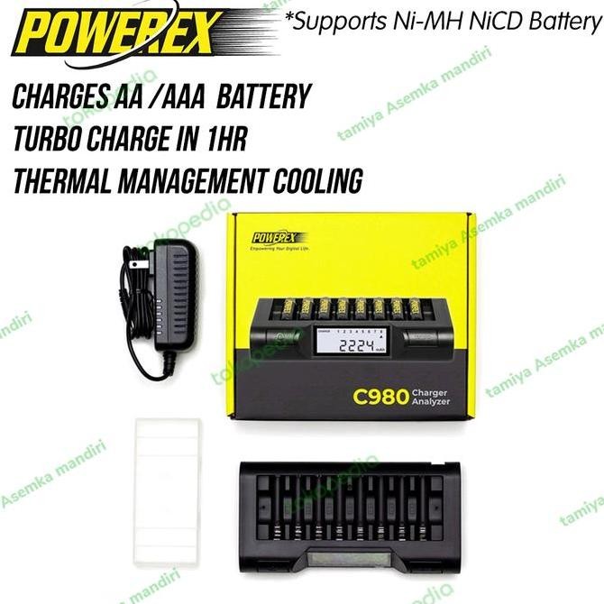 POWEREX MH C980 CHARGER ANALYZER /POWEREX 8 Kualitas Original