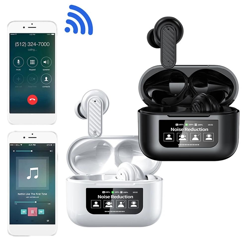 

Wireless BT 5.4 Translation Earphones Smart Touch Screen Housing 144 Languages Two-Way Translator Earbuds Translator Headset