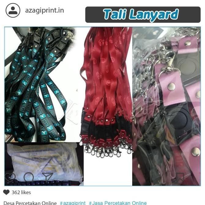 

Lanyard Custom Print 2 Sisi Cetak Tali Gantungan ID Card Satuan Murah Kualitas Original