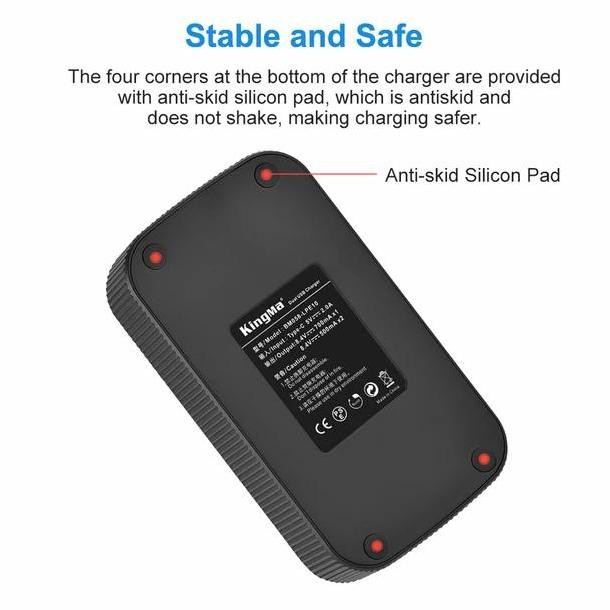 KingMa BATTERY Pack LP-E10 For Canon EOS1100D,1200D,RebelT3,KissX50,KissX70 etc With Dual Slot LCD C