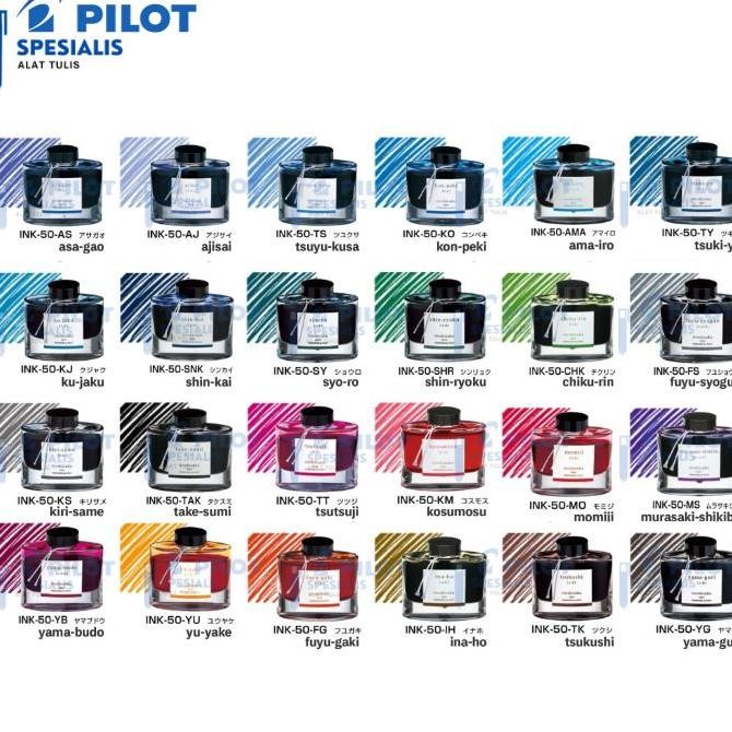 

PILOT IROSHIZUKU INK 50 ml / TINTA IROSHIZUKU INK-50-INT Fountain Pen Kualitas Original