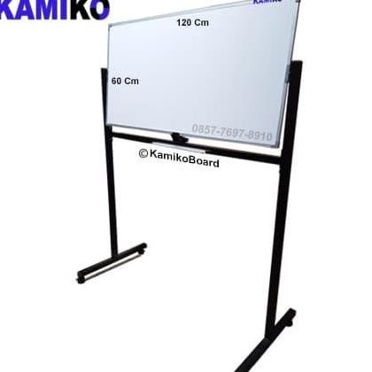 

Whiteboard Kamiko Uk 60 cm x 120 cm Kaki Single Face Magnetic Kualitas Original