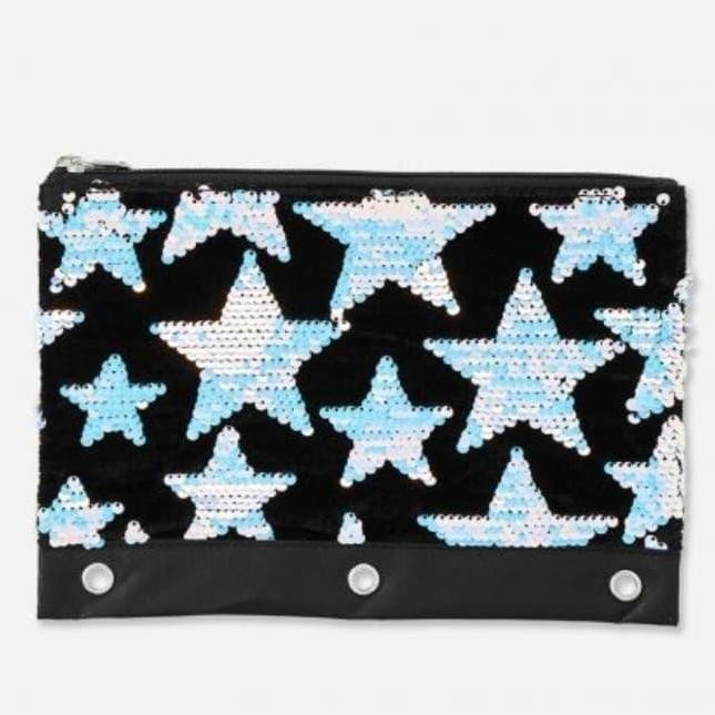 

Tempat pensil Pencil Case Justice ORIginal Star Velvet Flip Sequin Kualitas Original