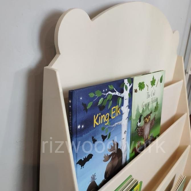 

bear head bookshelf-rak buku 5 susun montessori Kualitas Original
