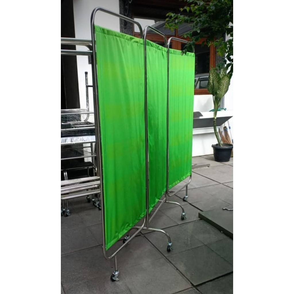 

Bedscreen 3 bidang stainlees steel Kualitas Original