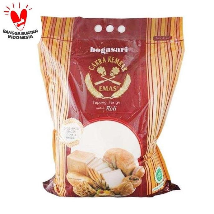 

Terlaris Tepung Cakra Kembar Emas Roti 5Kg Cakra Mas Roti