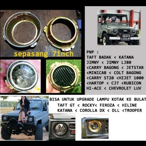 . bracket daymaker 7inch breket batok lampu taft badak jimny katana