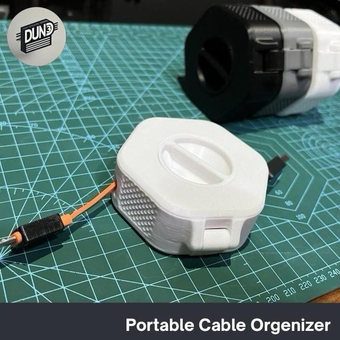 

PORTABLE CABLE ORGANIZER/WINDER 3D Printing