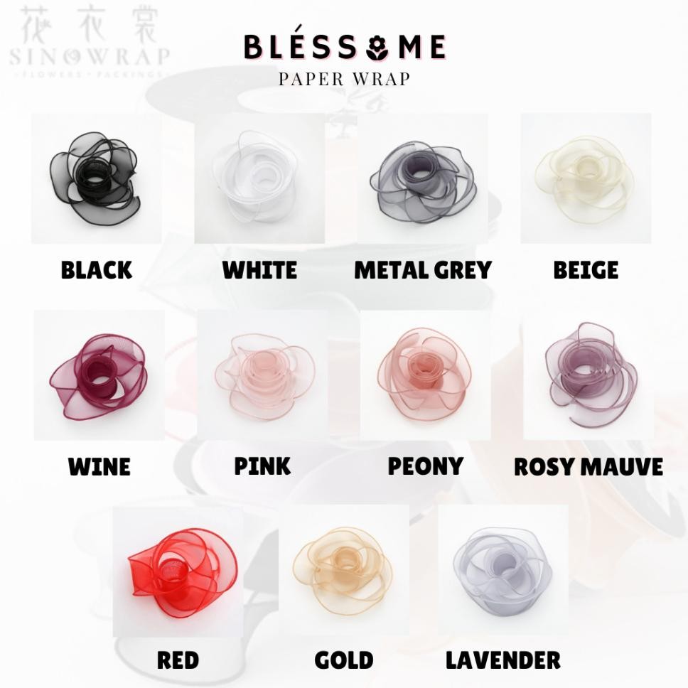 

1 Roll Ribbon Wave 4Cm Wavy Organza Ribbon 40Mm 10 Yard Fishtail Wave Ribbon Pita Organdi Gelombang Pita Keriting Korean Flst PembungkusKertas Buket BungaHandBouquet