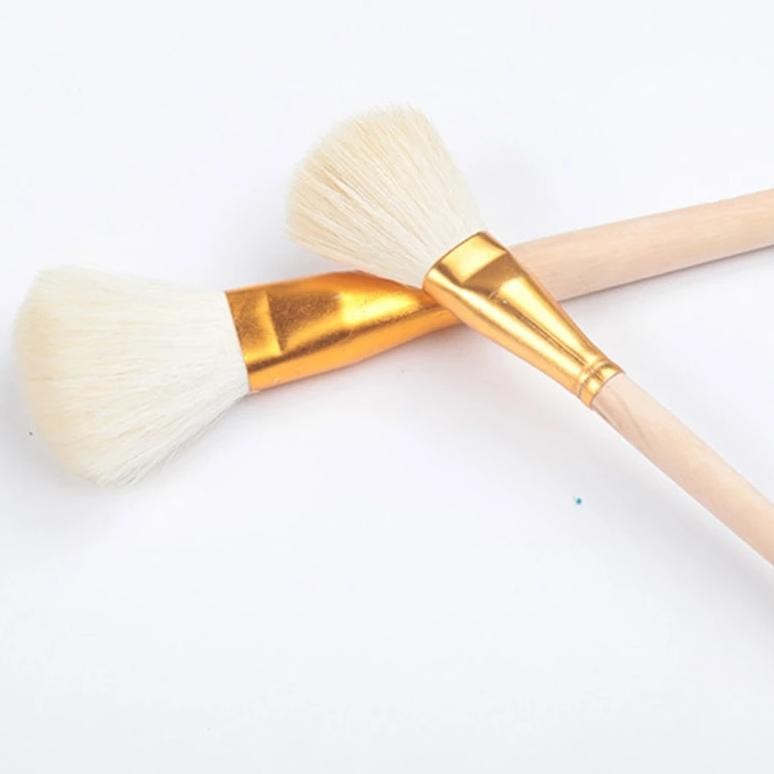 

Wood Handle Goat Hair Paint Brushes Flexible Smooth Sanding For Drawing Craft Watercolor Acrylic Oil Painting Art Supply 24Bb