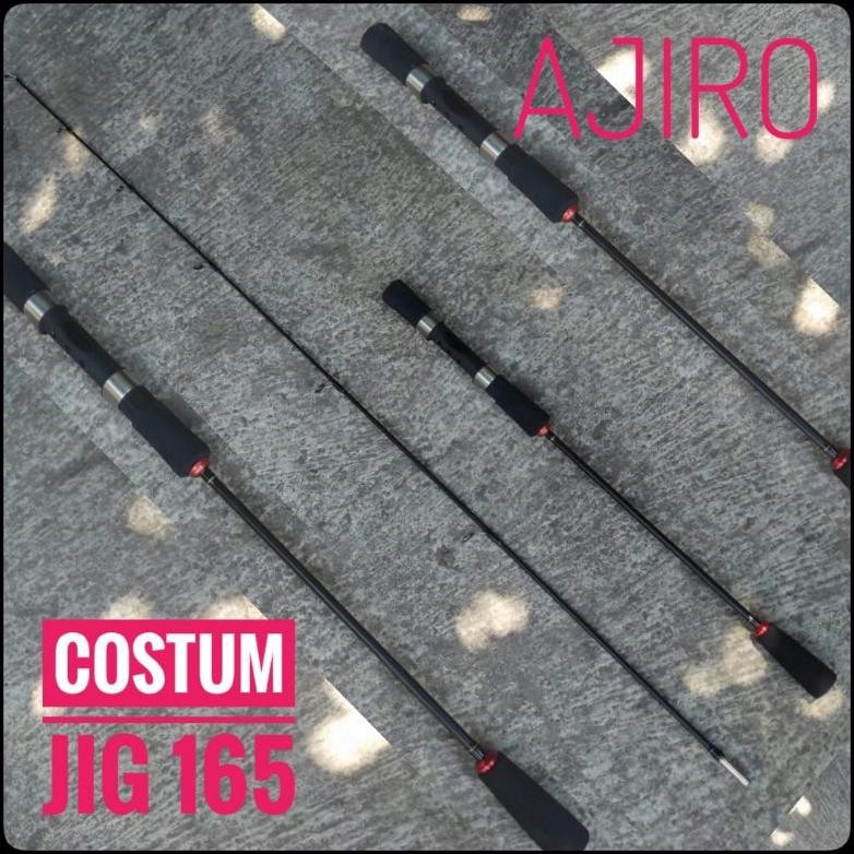 Aman Joran Pancing Jigging Laut Kaku Kuat Ajiro Full Variasi Warna Bahan Fiber Solid 150 165 180 Cm