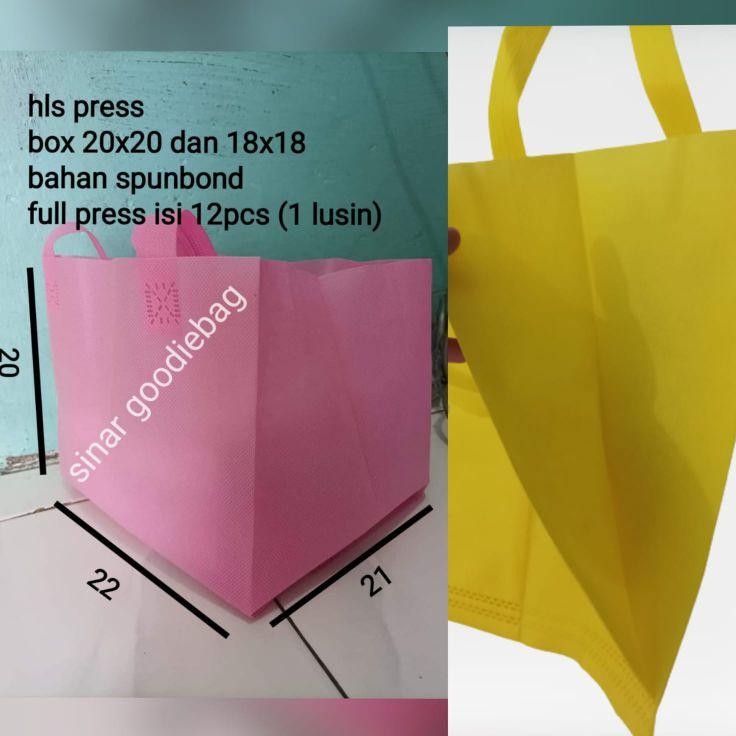 

Hls Press Box 20X20 Tas Spunbond Tas Goodiebag Tas Box Nasi Tas Besek Tas Hajatan Tas Bento Tas Thinwal Tas Sna