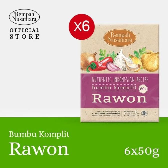 

BUMBU RAWON REMPAH NUSANTARA 60 GR 1 PACK ( 6 PCS) LM