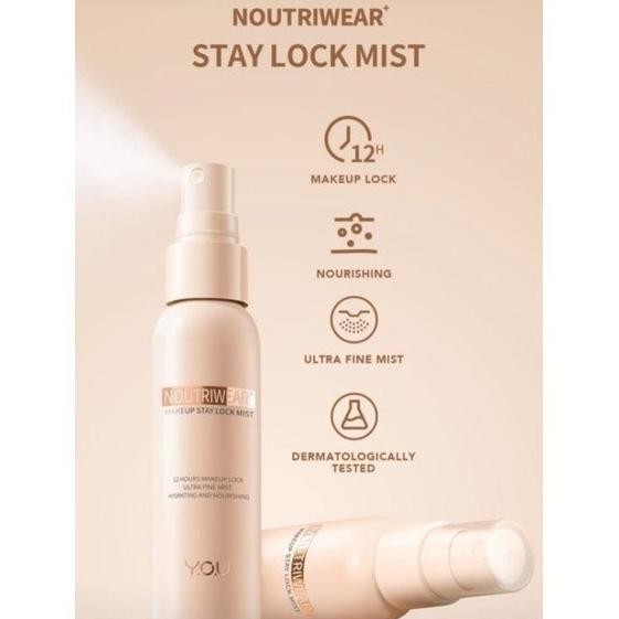 EL Y.O.U NoutriWear+ Makeup Stay Lock Mist | Hydrating & Nourishing | Hingga 12 Jam | Oil Control - 