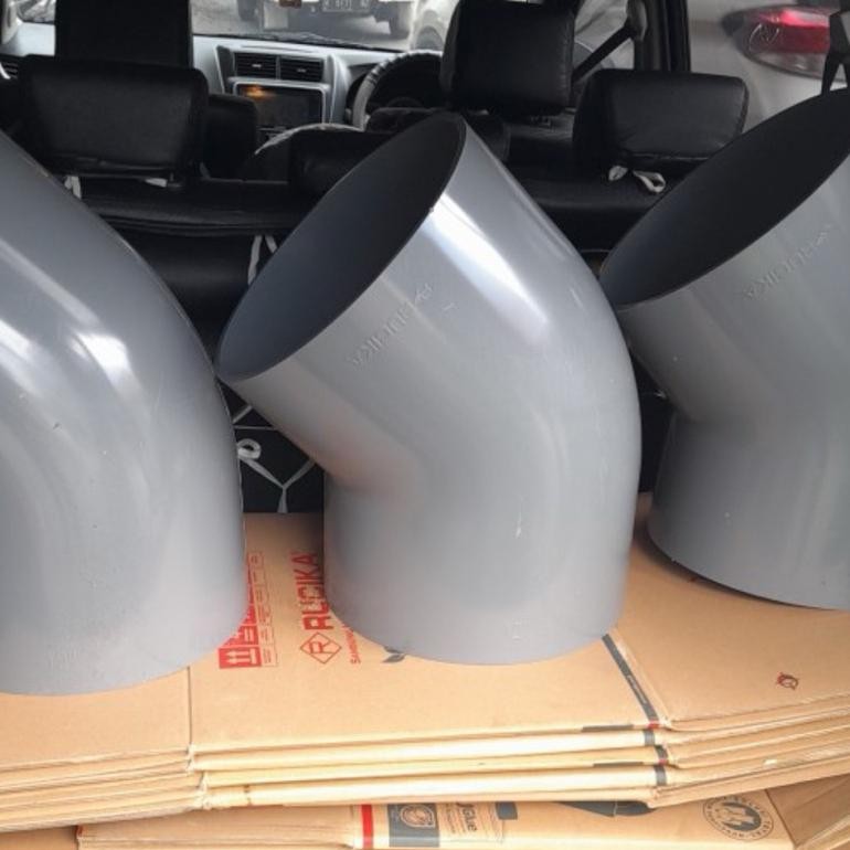 KNEE PVC D 12 / 45 derajat RUCIKA ELBOW KNIE KENI 12 inch 45 DV