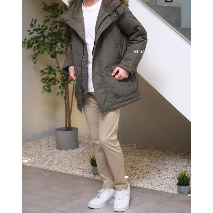 Promo Jaket Gap Cold Control Max Fur Parka Russian Green Original