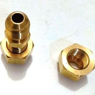 DOUBLE NEPAL SET 1/4 KUNINGAN SAMBUNG PIPA TEMBAGA SELANG AC