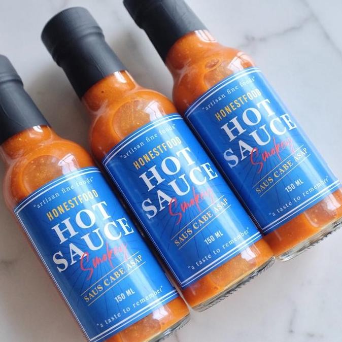 

Hot Sauce Honestfood - Saus Sambal Cabe Asap, saus tabasco pedas Bahan Makanan Botol Spicy Chilli Saos Bbq Chili Sweet, tanpa Msg TB
