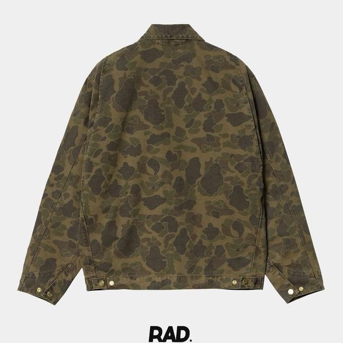 Murah Carhartt Wip Duck Detroit Jacket Camo Duck, Green - Office Green (Garment Dyed) Original
