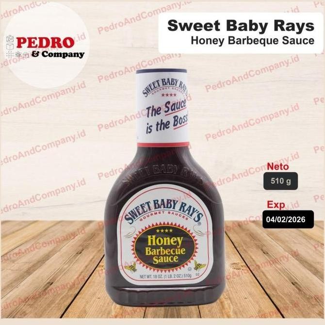 

Sweet baby ray's honey barbecue sauce 510 gram - bbq saus ray rays TB