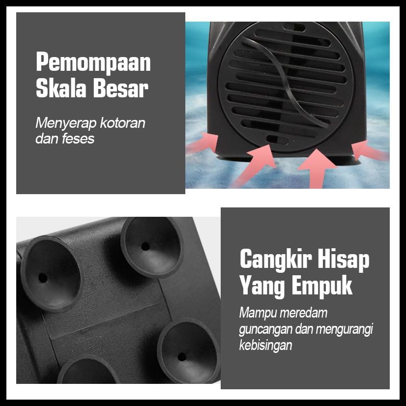 POMPA AIR CELUP KOLAM AQUARIUM AQUASCAPE  - MESIN AIR TERJUN KOLAM IKAN KOI ARWANA 4000L/H