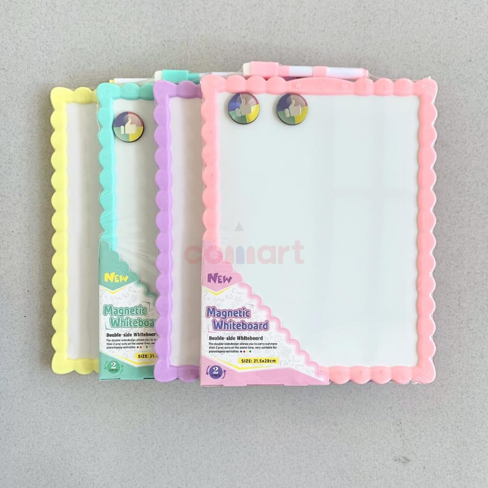 Papan Tulis Anak Magnetic 2 sisi - Whiteboard Magnetic - Double Side WhiteBoard - Papan Tulis Mini S