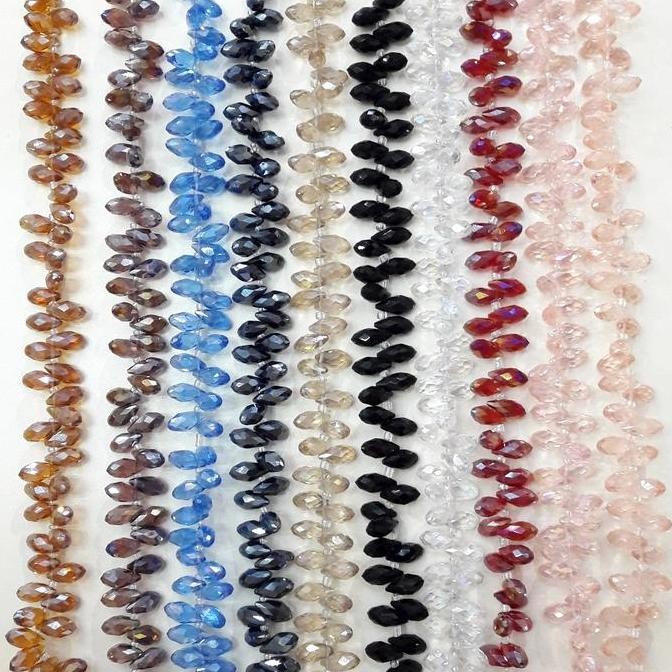 Terlaris KRISTAL CEKO TETES AIR MATA LUBANG SAMPING UKURAN 6MM SALE