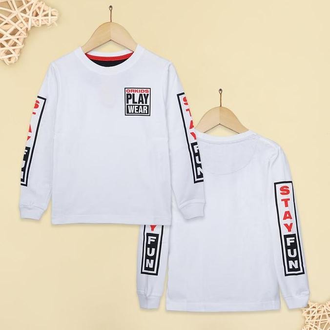 Murah Orkids Baju Kaos Anak Vizion White