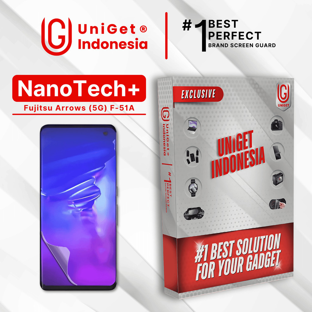 UniGet EPU BIO GENESIS Hydrogel for Fujitsu Arrows 5G F-51A / Screen Guard (Nanotech+ 100% Recycle) 