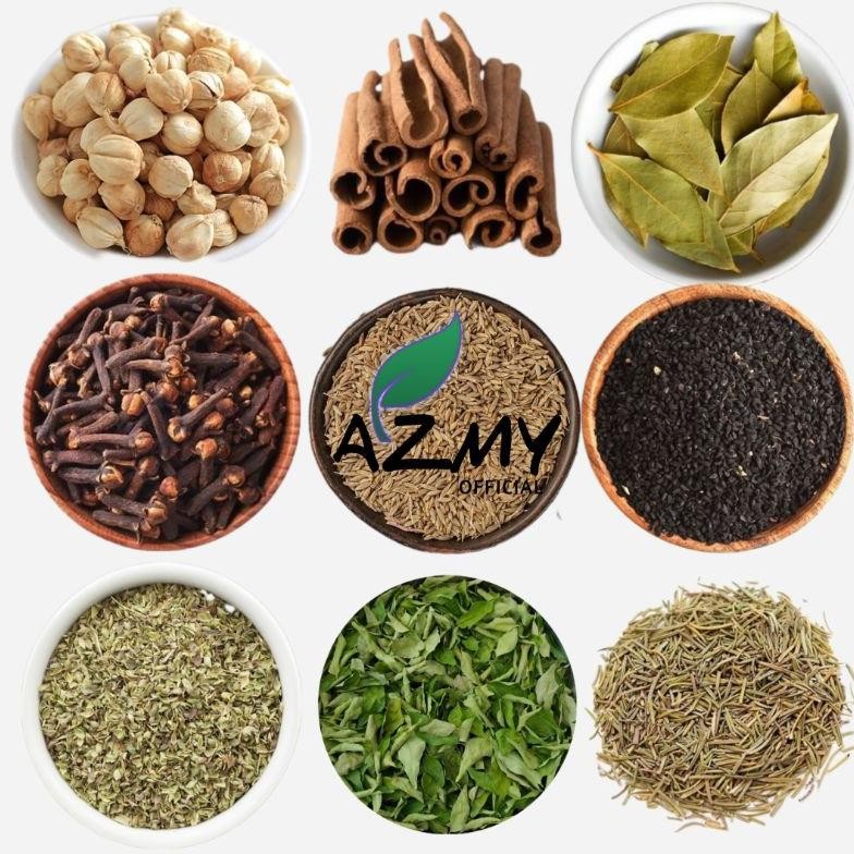 

BUMBU DAPUR KOMPLIT SACHET KETUMBAR LADA HITAM PUTIH KAYU MANIS PALA JINTEN KAPULAGA ADAS MANIS PEKAK KEMBANG LAWANG OREGANO PARSLEY ROSEMARY THYME ITALIAN BASIL CENGKEH CABE PAPRIKA GARLIC BOMBAY BAWANG PUTIH SEREH ASAM JAWA JERUK PURUT GARAM HIMALAYA