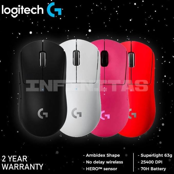 TERMURAH - Logitech G PRO X Super Light weight Wireless Gaming Mouse 2.4Ghz