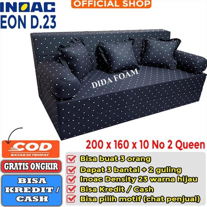 Terlaris Sofabed Inoac Eon D.23 200 X 160 X 10 Kursi Sofa Kasur Busa Lipat No 2
