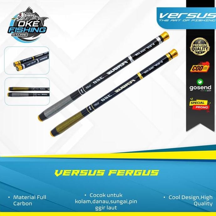 

Terlaris Joran Pancing Tegek Versus Fergus Full Carbon - 210Cm, 7 Section, 50Gr, Cool Design - Laut