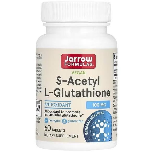 Jarrow Formulas Vegan S-Acetyl L-Glutathione 100 Mg 60 Tablets