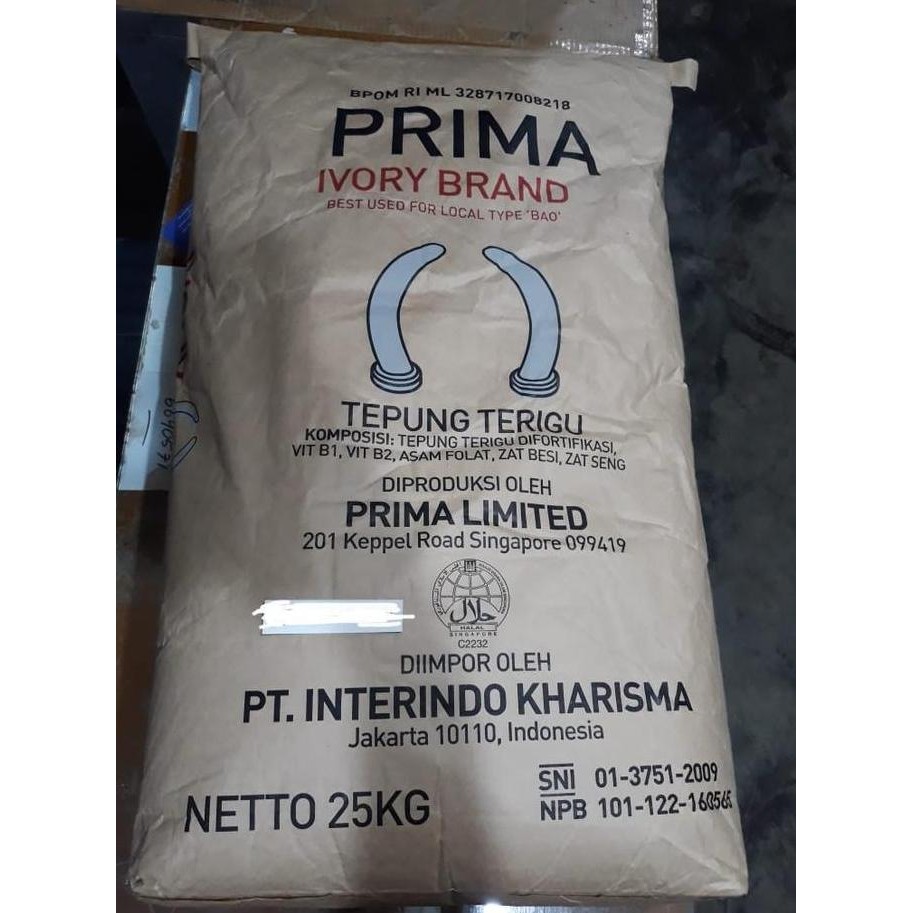 

Terlaris Prima Ivory Flour / Tepung Ba Pao Bulat Uk. 25Kg